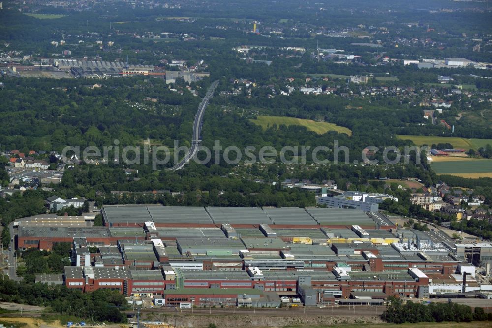 Aerial image Bochum - Demolition work on the site of the ruins Opel Werk I in Bochum in the state North Rhine-Westphalia