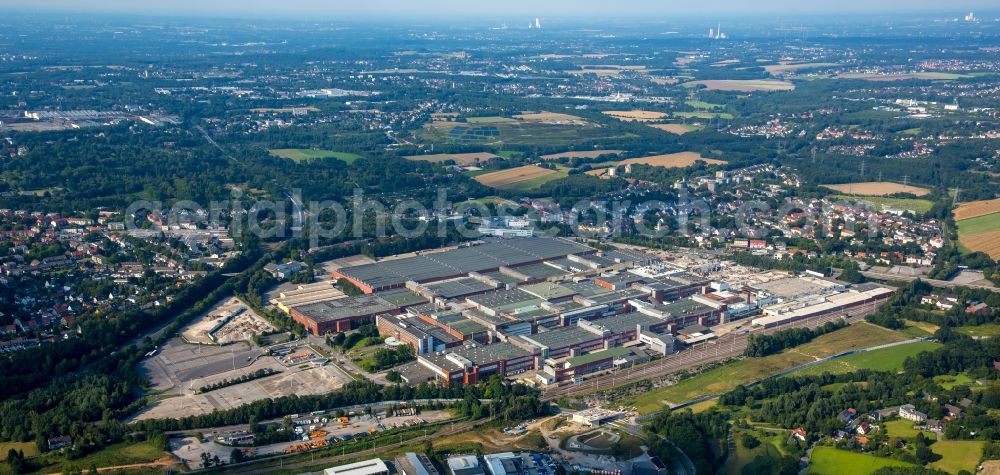 Aerial image Bochum - Demolition work on the site of the ruins Opel Werk I in Bochum in the state North Rhine-Westphalia