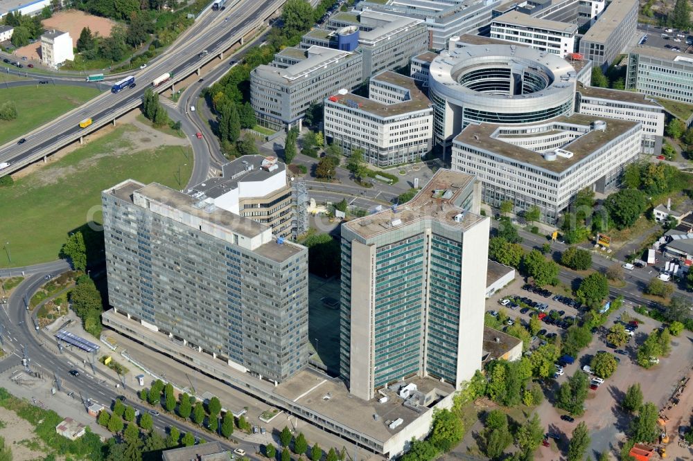 Offenbach am Main from above - Demolition area of office buildings Home Berliner Strasse in Offenbach am Main in the state Hesse