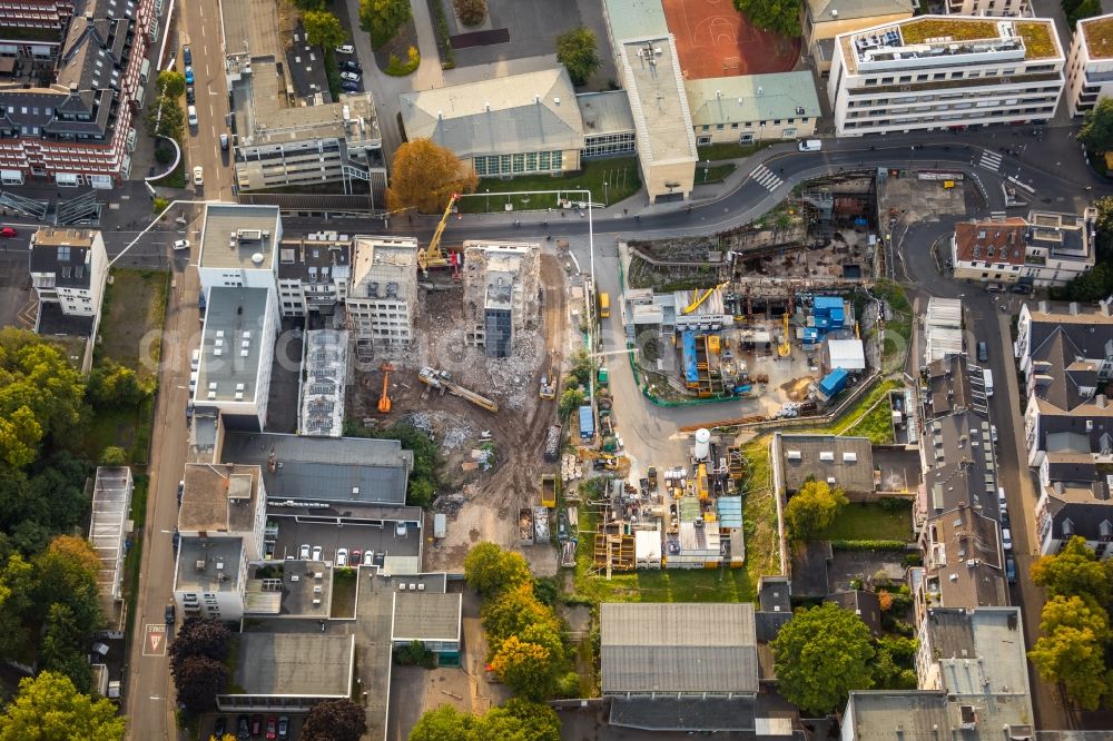 Aerial photograph Köln - Demolition area of office buildings Home ehemaligen Sitz of Rheinisch-Westfaelischen Genossenschaftsbank on Severinstrasse in the district Innenstadt in Cologne in the state North Rhine-Westphalia, Germany