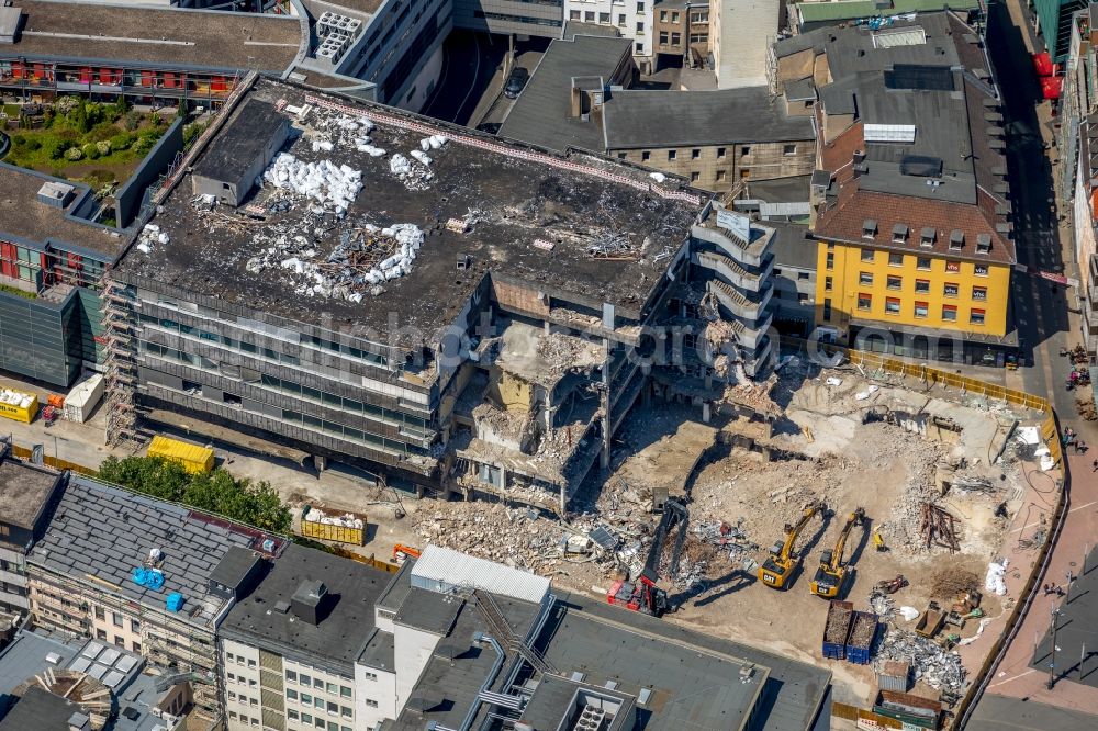 Dortmund from the bird's eye view: Demolition area of office buildings Home on Kampstrasse in Dortmund in the state North Rhine-Westphalia, Germany