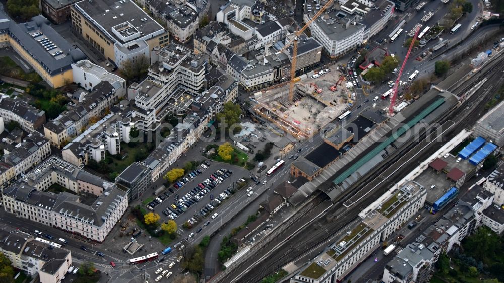 Aerial image Bonn - Demolition area of office buildings Home Maximiliancenter on Poststrasse in Bonn in the state North Rhine-Westphalia, Germany