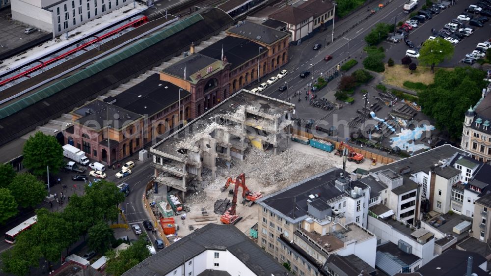 Aerial image Bonn - Demolition area of office buildings Home Maximiliancenter on Poststrasse in Bonn in the state North Rhine-Westphalia, Germany