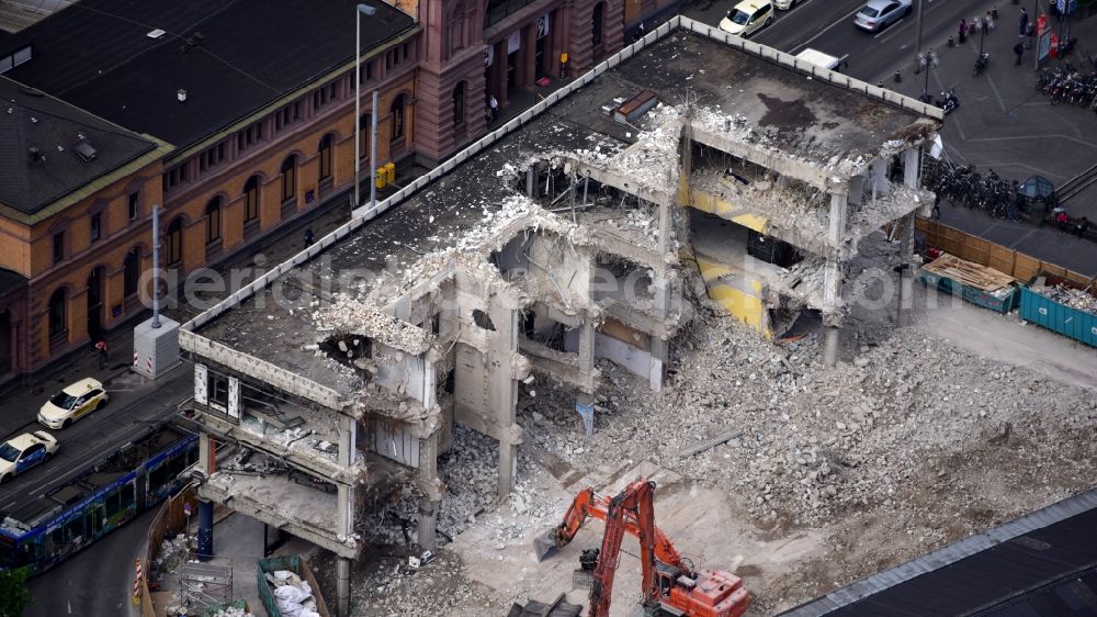 Bonn from the bird's eye view: Demolition area of office buildings Home Maximiliancenter on Poststrasse in Bonn in the state North Rhine-Westphalia, Germany