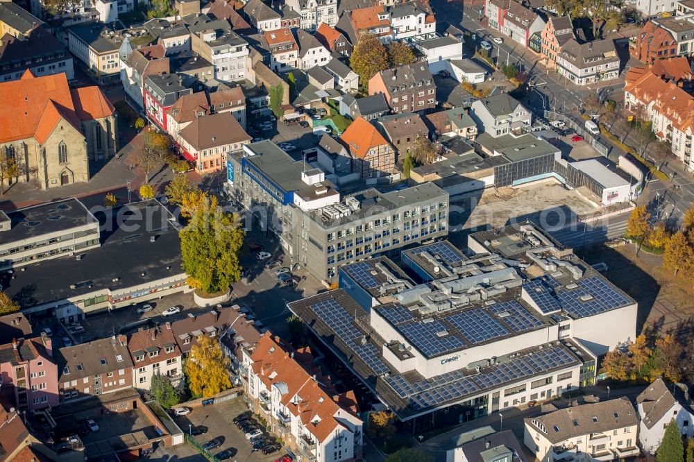 Aerial image Hamm - Demolition area of office buildings of the WA press agency and the editorial department Lippewelle in Hamm in the state North Rhine-Westphalia