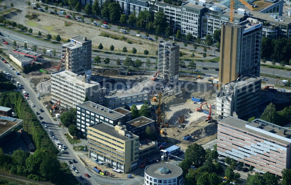 Aerial photograph München - Demolition area of office buildings Home Vogelweideplatz in Munich in the state Bavaria