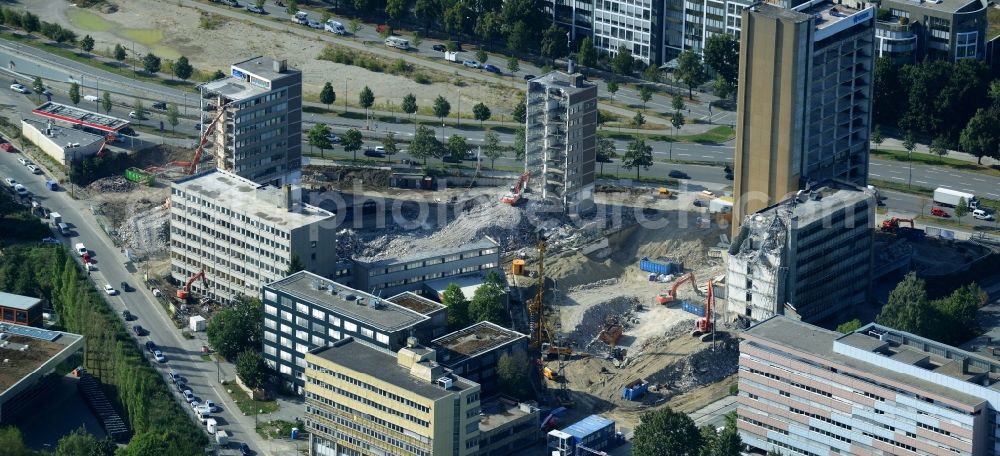 Aerial photograph München - Demolition area of office buildings Home Vogelweideplatz in Munich in the state Bavaria