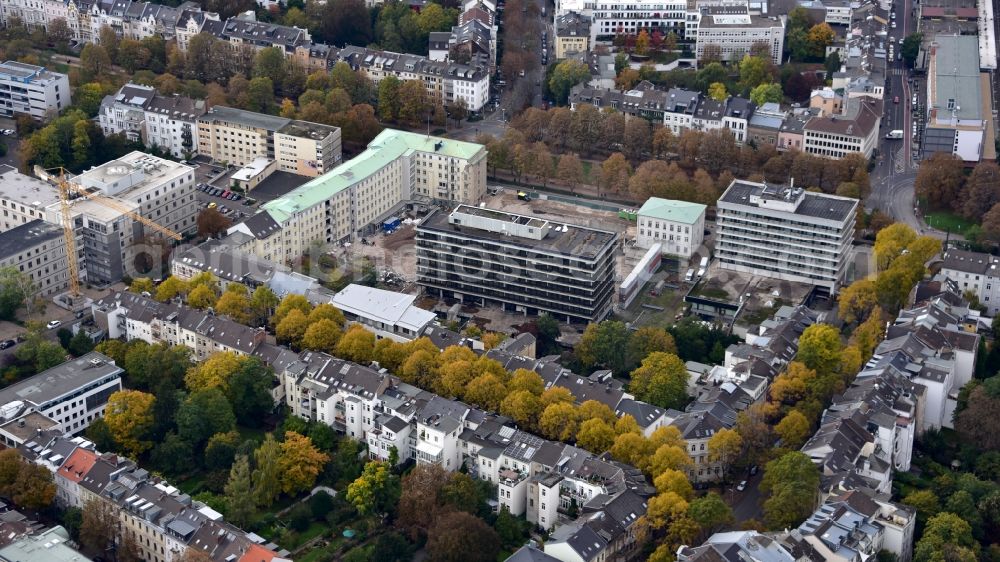 Aerial image Bonn - Demolition area of office buildings Home of Zurichversicherung, formerly Deutscher Herold on Poppelsdorfer Allee in the district Suedstadt in Bonn in the state North Rhine-Westphalia, Germany