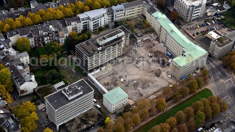 Bonn from above - Demolition area of office buildings Home of Zurichversicherung, formerly Deutscher Herold on Poppelsdorfer Allee in the district Suedstadt in Bonn in the state North Rhine-Westphalia, Germany