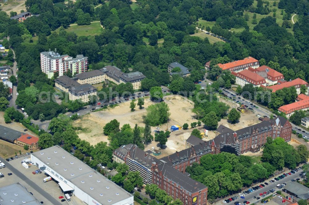 Aerial image Berlin - Demolition site of the former women's clinic in Berlin - Charlottenburg