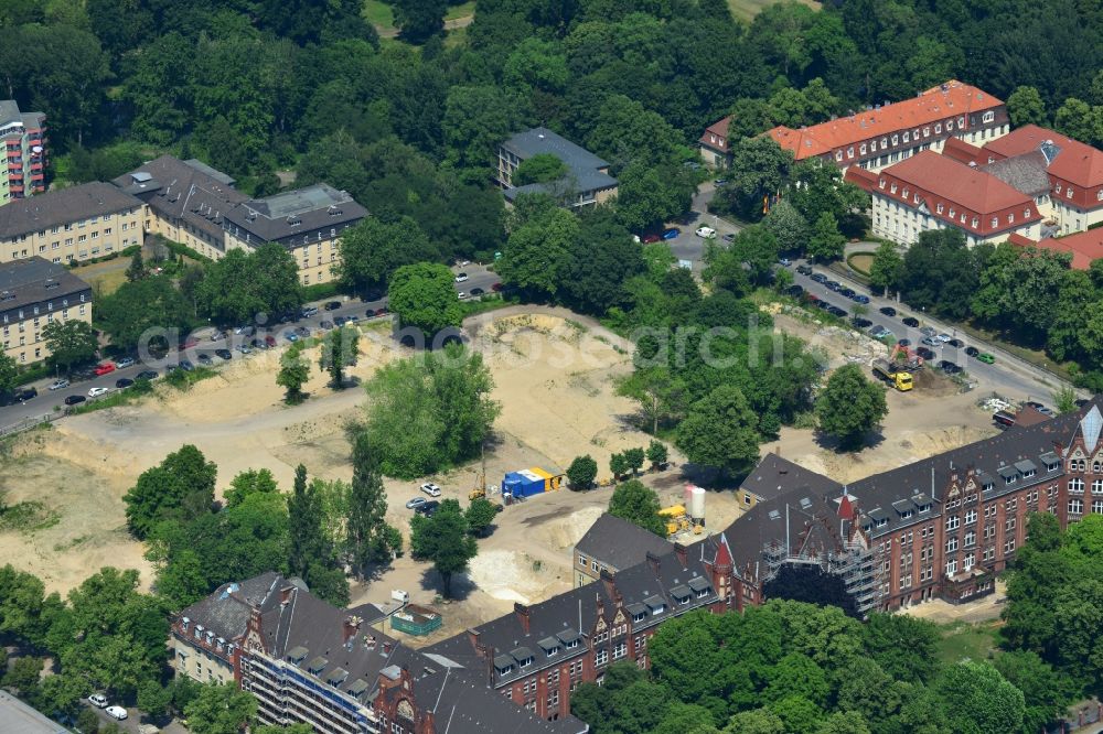 Aerial photograph Berlin - Demolition site of the former women's clinic in Berlin - Charlottenburg