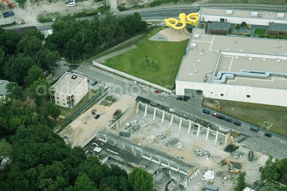 Aerial image Potsdam - Demolition area on Max-Planck-Strasse in Potsdam in the state Brandenburg, Germany