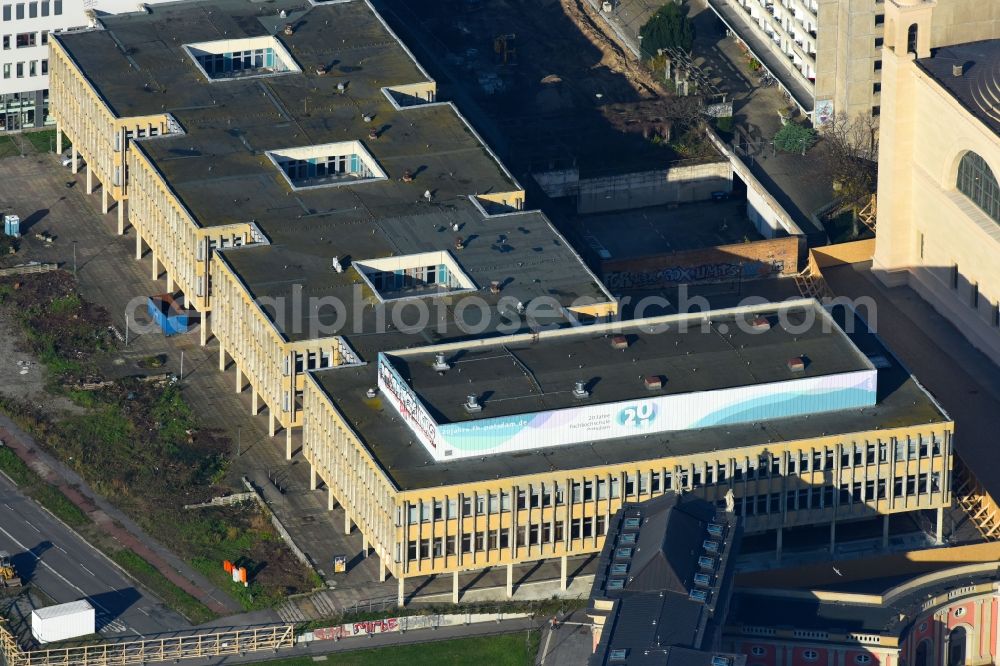 Potsdam from the bird's eye view: Demolition of the building area of Fachhochschule Potsdam on Alter Markt corner Friedrich-Ebert-Strasse in the district Innenstadt in Potsdam in the state Brandenburg, Germany