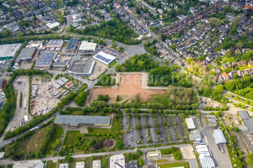 Gelsenkirchen from above - Demolition of the building area of of Gaefog-Komplex on Emscherstrasse in the district Erle in Gelsenkirchen in the state North Rhine-Westphalia, Germany