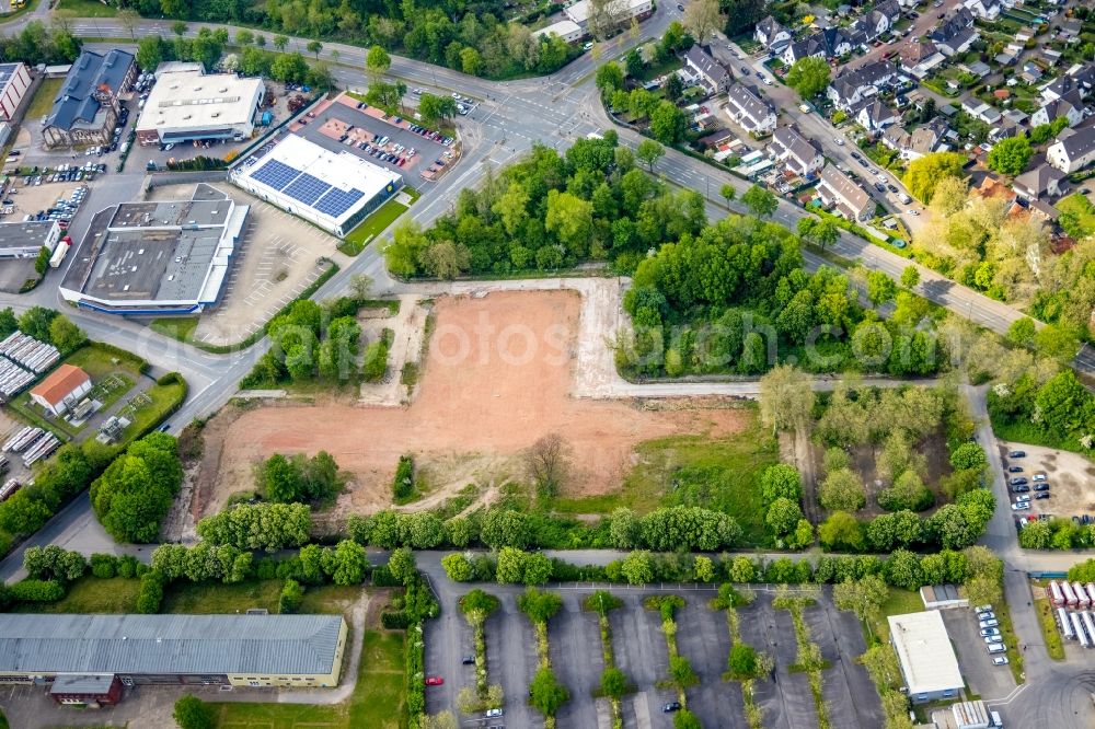 Gelsenkirchen from the bird's eye view: Demolition of the building area of of Gaefog-Komplex on Emscherstrasse in the district Erle in Gelsenkirchen in the state North Rhine-Westphalia, Germany