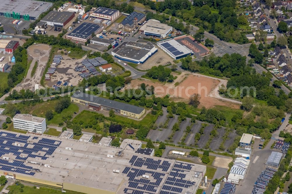 Gelsenkirchen from the bird's eye view: Demolition of the building area of of Gaefog-Komplex on Emscherstrasse in the district Erle in Gelsenkirchen in the state North Rhine-Westphalia, Germany