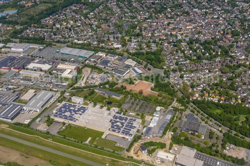 Aerial image Gelsenkirchen - Demolition of the building area of of Gaefog-Komplex on Emscherstrasse in the district Erle in Gelsenkirchen in the state North Rhine-Westphalia, Germany