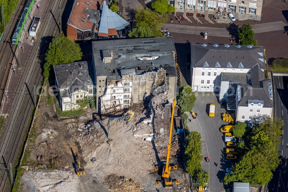 Unna from above - Demolition of the building area of Muehle Bremme in Unna in the state North Rhine-Westphalia, Germany