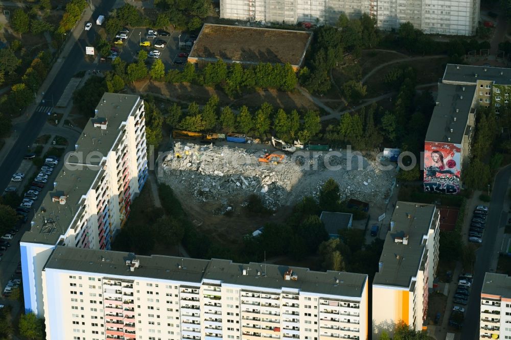 Aerial image Berlin - Demolition of the building area of on Venusstrasse in Berlin, Germany