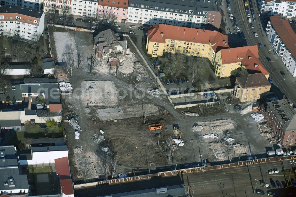 Aerial image Berlin - Demolition of the building area of Wendenschlossstrasse - Karlstrasse in the district Koepenick in Berlin