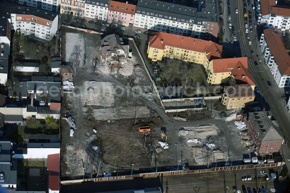 Aerial photograph Berlin - Demolition of the building area of Wendenschlossstrasse - Karlstrasse in the district Koepenick in Berlin