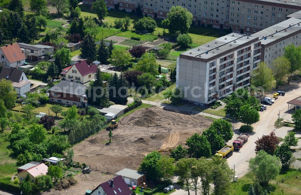 Aerial photograph Genthin - View of an abridgement area in Genthin in the state of Saxony-Anhalt