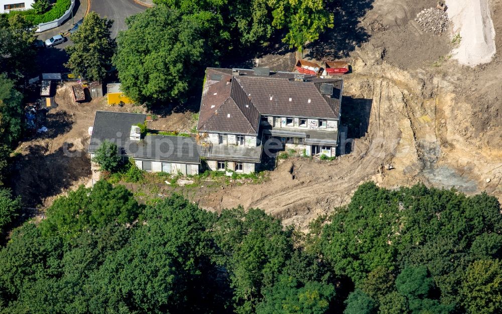 Duisburg from above - Demolition area of Henle villa Kaiserberg in Duisburg in North Rhine-Westphalia