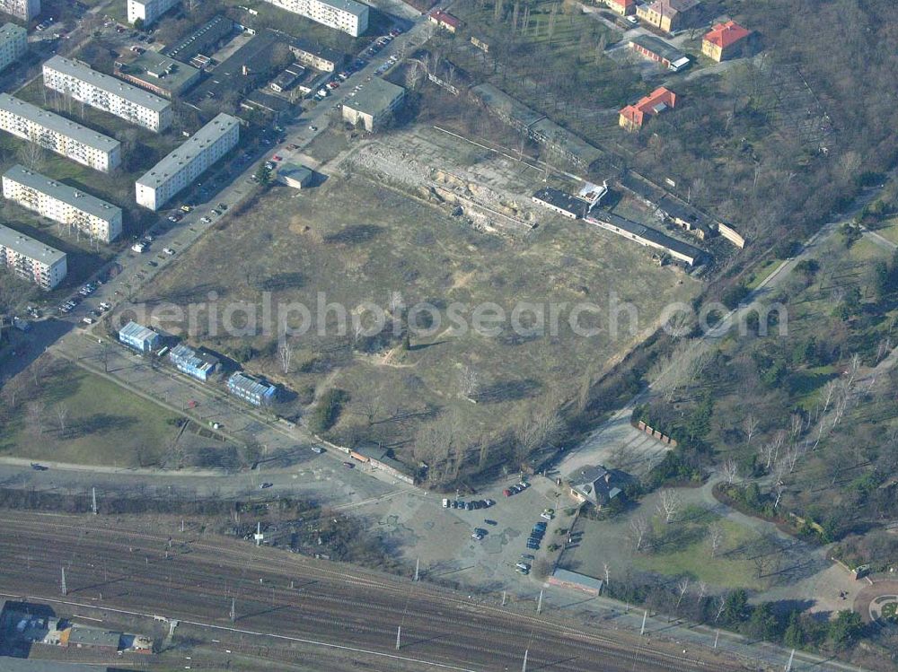 Berlin Lichtenberg from above - Abrissgelände an der Kriemhildstraße / Gudrunstraße in Berlin Lichtenberg