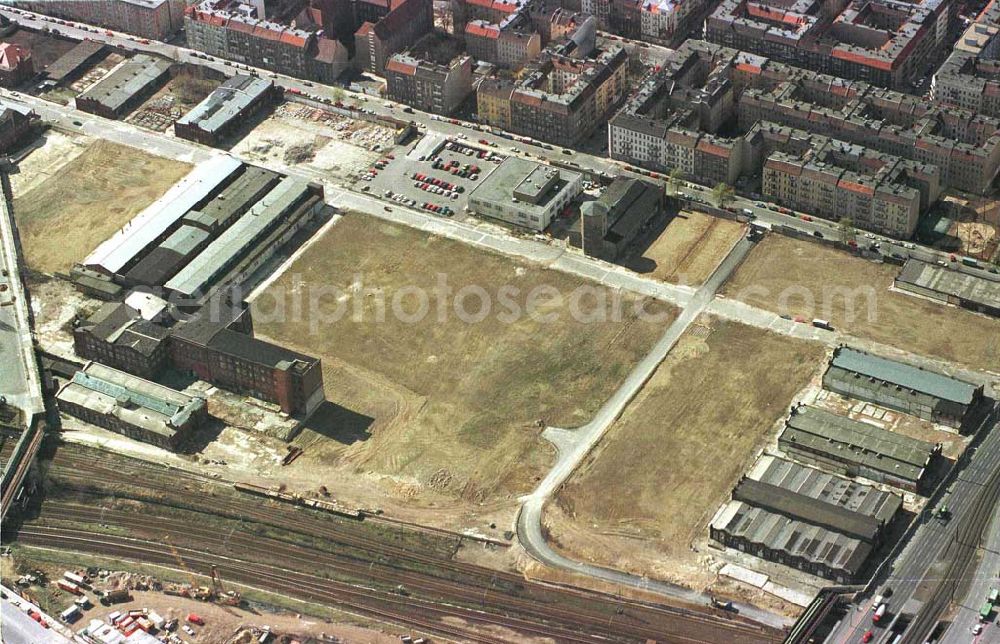 Aerial photograph Berlin - Abrißgelände des ehem. Fleischof Berlin an der Storkower Straße