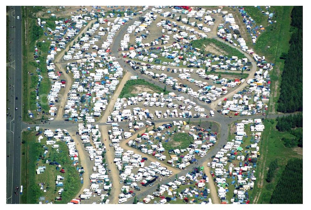 Aerial photograph Klettwitz / Lausitzring - Abschiedkonzert 2005 der Böse Onkelz am Lausitzring. Das Festival ging über 2 Tage (17.+18.06.2005)