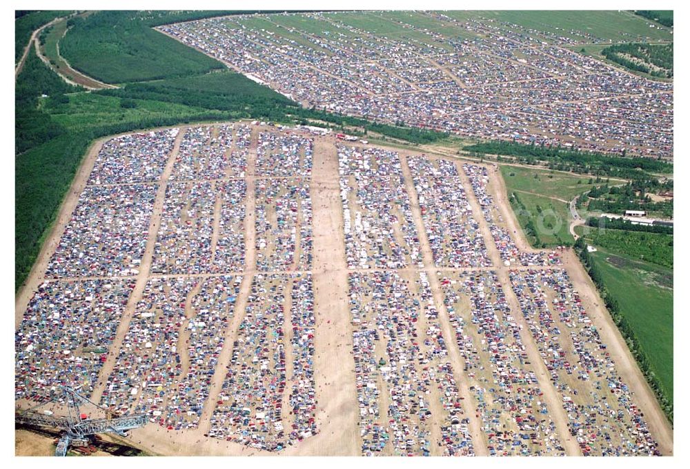 Klettwitz / Lausitzring from the bird's eye view: Abschiedkonzert 2005 der Böse Onkelz am Lausitzring. Das Festival ging über 2 Tage (17.+18.06.2005)