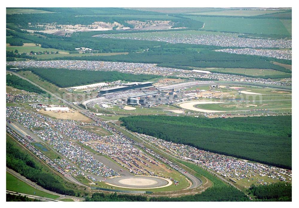 Aerial photograph Klettwitz / Lausitzring - Abschiedkonzert 2005 der Böse Onkelz am Lausitzring. Das Festival ging über 2 Tage (17.+18.06.2005)