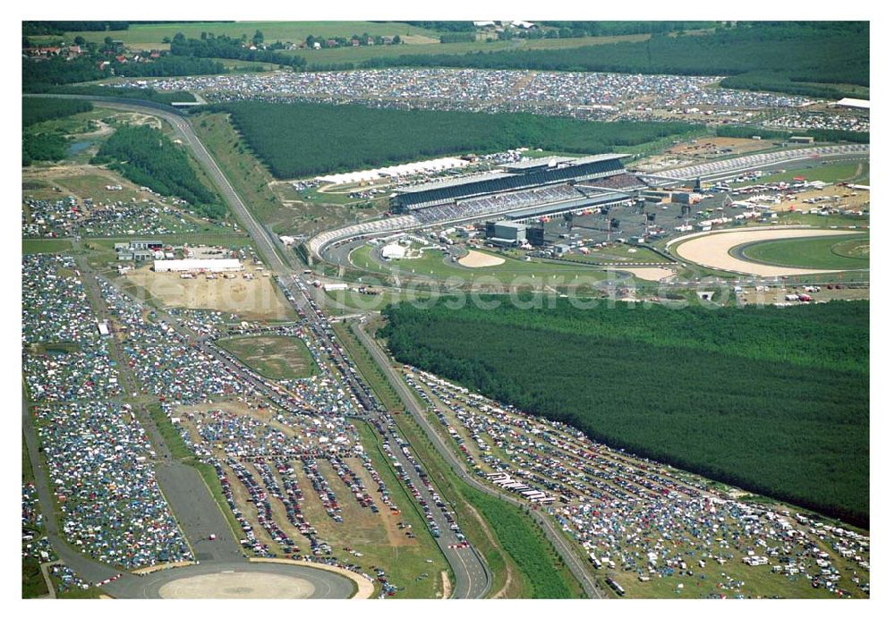 Klettwitz / Lausitzring from the bird's eye view: Abschiedkonzert 2005 der Böse Onkelz am Lausitzring. Das Festival ging über 2 Tage (17.+18.06.2005)