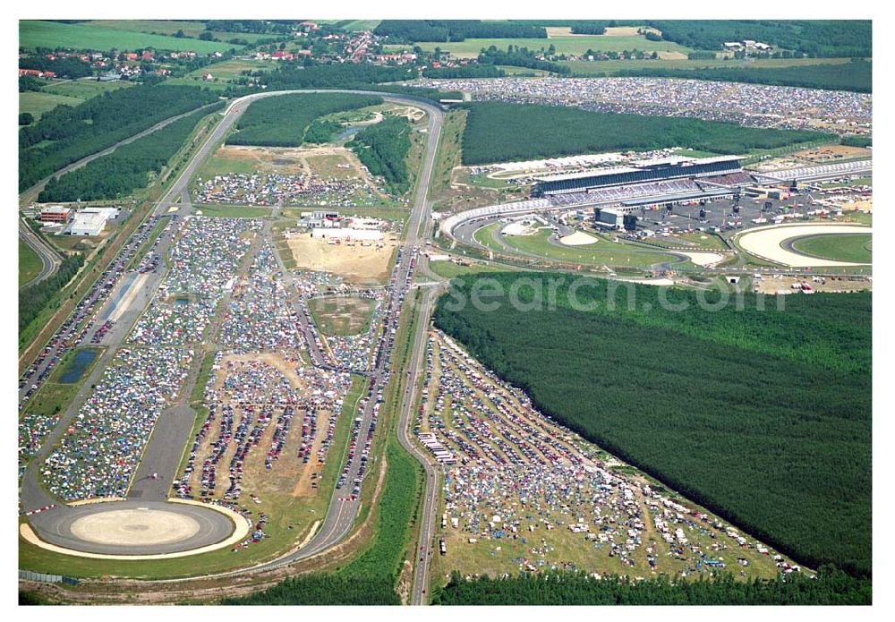 Aerial image Klettwitz / Lausitzring - Abschiedkonzert 2005 der Böse Onkelz am Lausitzring. Das Festival ging über 2 Tage (17.+18.06.2005)