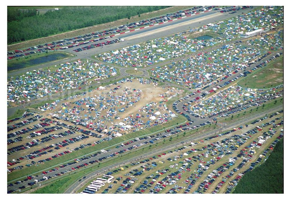 Aerial photograph Klettwitz / Lausitzring - Abschiedkonzert 2005 der Böse Onkelz am Lausitzring. Das Festival ging über 2 Tage (17.+18.06.2005)