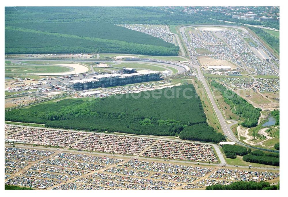 Klettwitz / Lausitzring from above - Abschiedkonzert 2005 der Böse Onkelz am Lausitzring. Das Festival ging über 2 Tage (17.+18.06.2005)