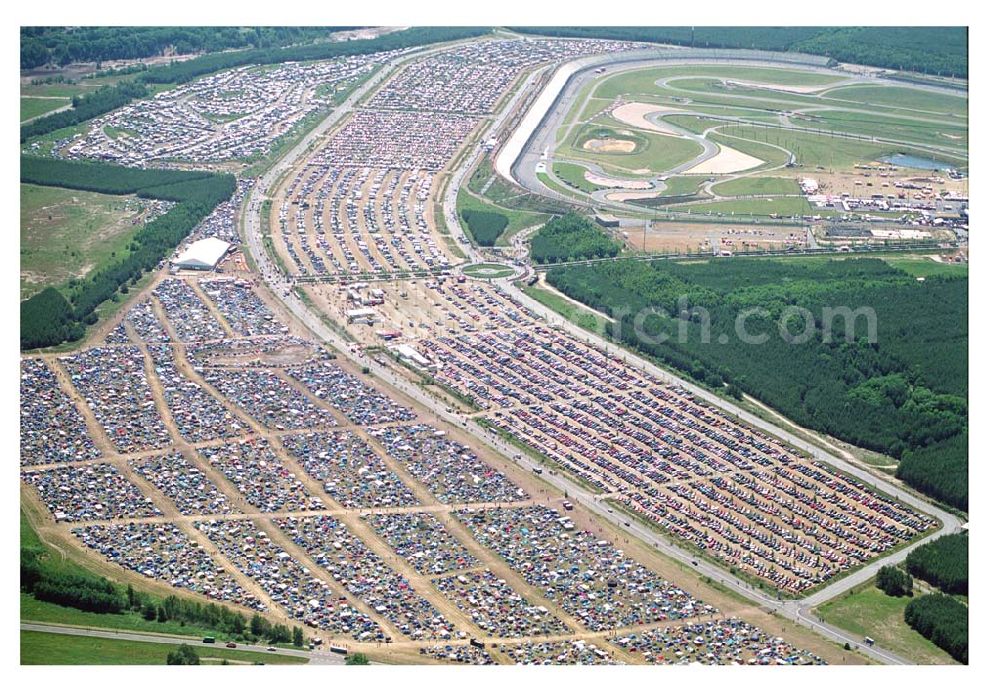 Klettwitz / Lausitzring from the bird's eye view: Abschiedkonzert 2005 der Böse Onkelz am Lausitzring. Das Festival ging über 2 Tage (17.+18.06.2005)