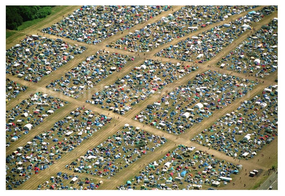 Aerial photograph Klettwitz / Lausitzring - Abschiedkonzert 2005 der Böse Onkelz am Lausitzring. Das Festival ging über 2 Tage (17.+18.06.2005)