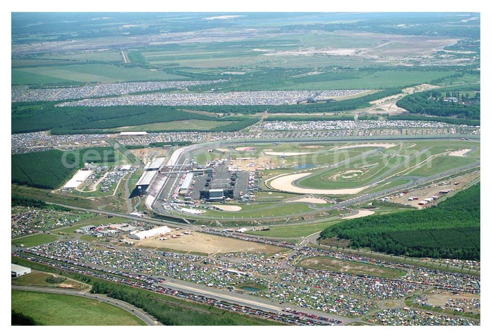 Aerial photograph Klettwitz / Lausitzring - Abschiedkonzert 2005 der Böse Onkelz am Lausitzring. Das Festival ging über 2 Tage (17.+18.06.2005)