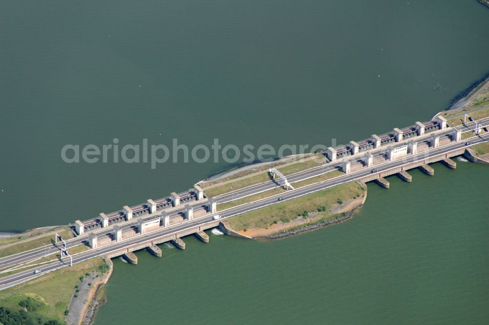 Aerial photograph Kornwerderzand - Dike between the IJsselmeer and the North Sea at Kornwerderzand in the Netherlands