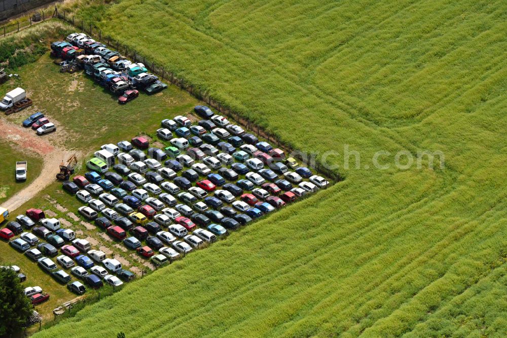 Aerial photograph Zeitz - Building complex and grounds of the automotive repair shop Auto-Dietze in the district Loitsch in Zeitz in the state Saxony-Anhalt, Germany