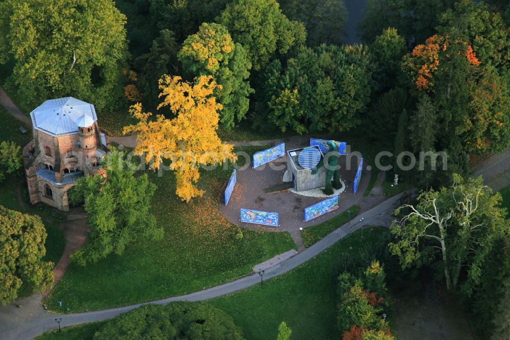 Mettlach from above - Abbey Garden, Villeroy & Boch in Mettlach in Saarland