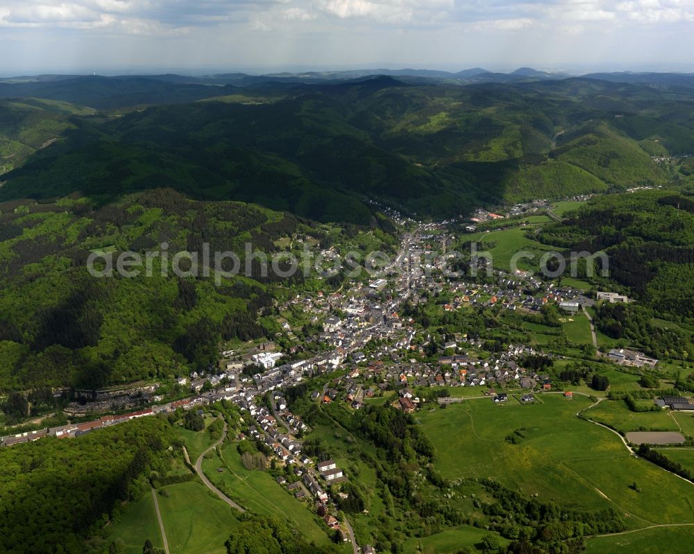 Aerial photograph Adenau - View of the city Adenau in Rhineland-Palatinate