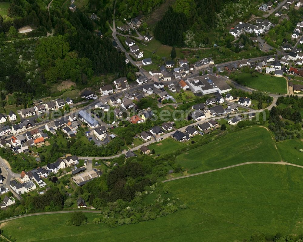 Adenau from above - View of the city Adenau in Rhineland-Palatinate