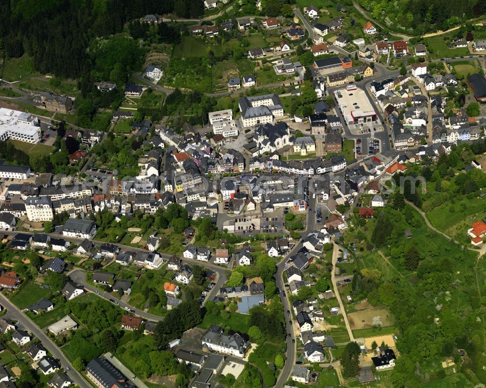 Aerial image Adenau - View of the city Adenau in Rhineland-Palatinate