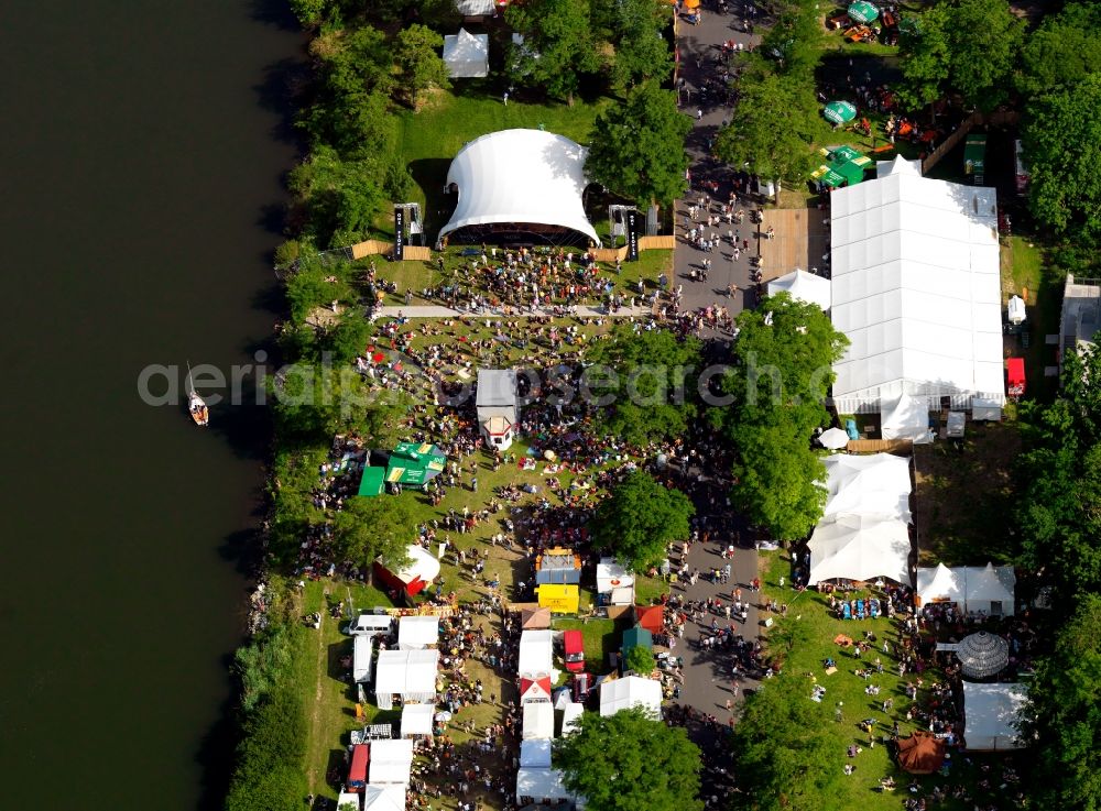 Würzburg from the bird's eye view: The Africa Festival in Würzburg in Bavaria in 2007