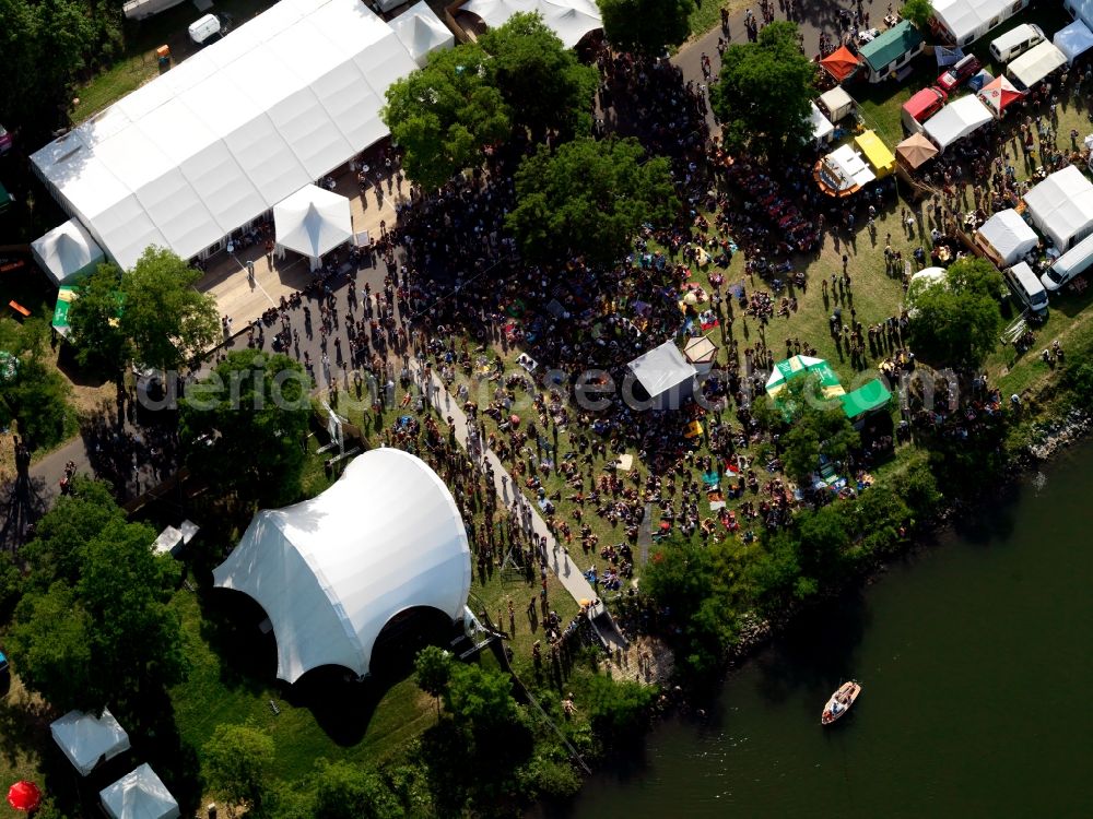 Aerial image Würzburg - The Africa Festival in Würzburg in Bavaria in 2007