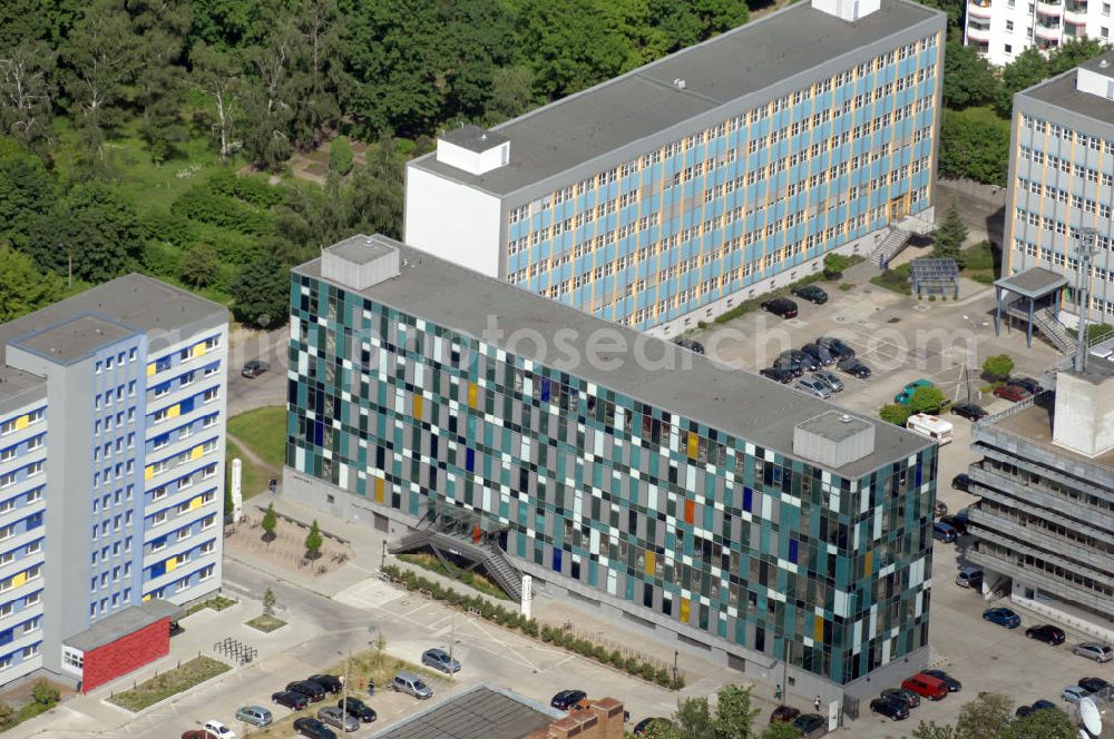 Berlin from the bird's eye view: Blick auf die Agentur für Arbeit in der Gotlindestraße 93 in Berlin-Lichtenberg.