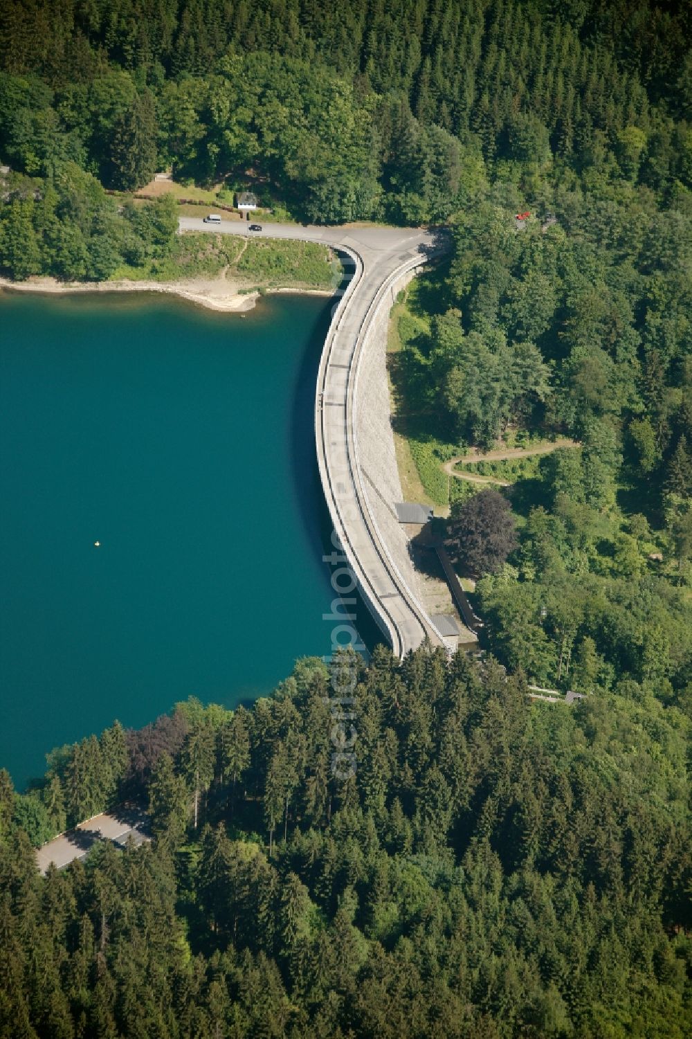 Aerial photograph Gummersbach - View of the Aggertalsperre in Gummersbach in the state of North Rhine-Westphalia