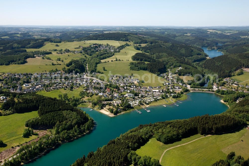 Aerial image Gummersbach - View of the Aggertalsperre in Gummersbach in the state of North Rhine-Westphalia